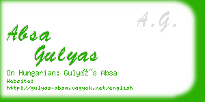 absa gulyas business card